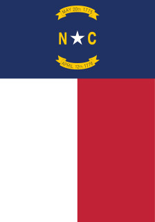 Briarwood Lane small printed North Carolina garden flag, colorful and bright decorative lawn display.