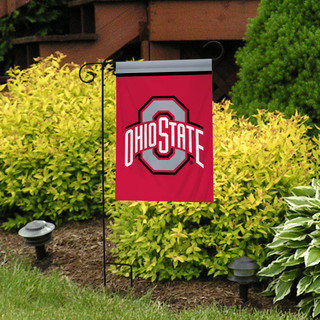Ohio State Buckeyes NCAA Licensed Garden Flag by Briarwood Lane, official college sports banner display.