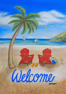 Beach Summer House Flag