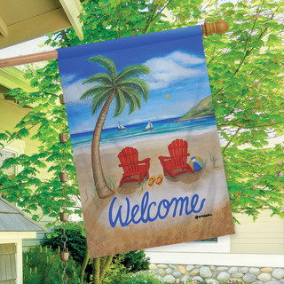 Beach Summer House Flag
