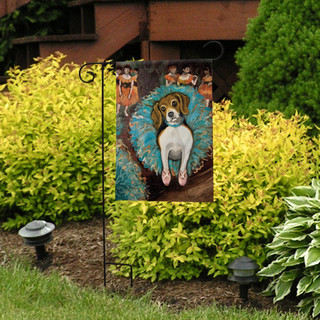 Van Growl Beagle Garden Flag