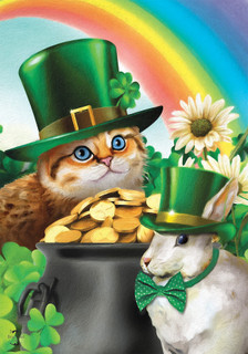 St. Pat's Cats House Flag