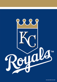 Briarwood Lane Kansas City Royals MLB Licensed Garden Flag with royal blue and gold team logo.