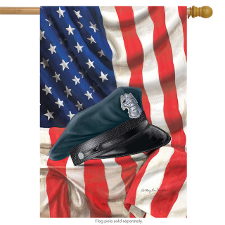 Police Hat House Flag