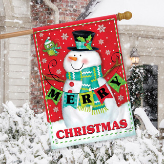 Merry Christmas Pals House Flag