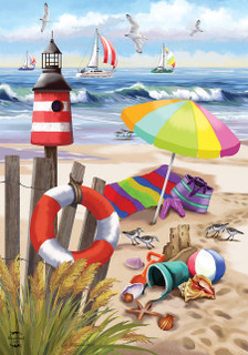 Shore Life Summer House Flag