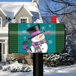 Winter Wonderland Snowman Mailbox Cover