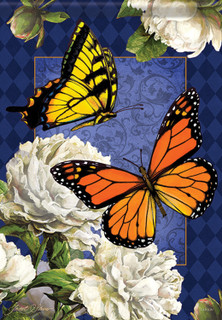 Classic Butterflies Spring House Flag