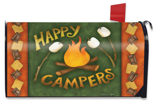 Happy Campfire Fall Mailbox Cover