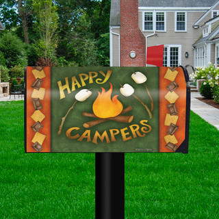 Happy Campfire Fall Mailbox Cover