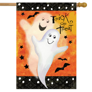 Ghost Duet Halloween House Flag