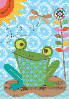 Frog Summer House Flag