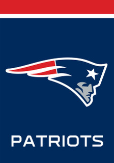 Briarwood Lane New England Patriots NFL licensed garden flag with logo and team name.