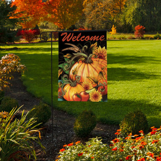 Autumn Harvest Welcome Garden Flag