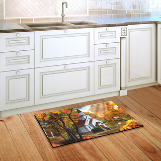 Autumn Church Sunset Doormat