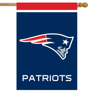 Briarwood Lane New England Patriots NFL licensed house flag with patriotic colors and logo design.