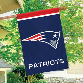 Briarwood Lane New England Patriots NFL licensed house flag with patriotic colors and logo design.