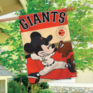 San Francisco Giants MLB Mickey Mouse Baseball House Flag