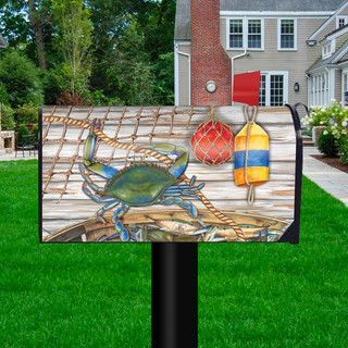 Blue Crab Bushel Summer Mailbox Cover