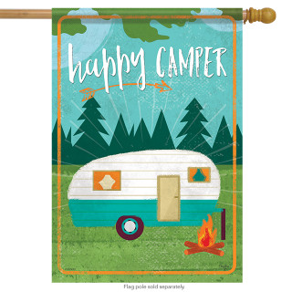 Happy Camper House Flag