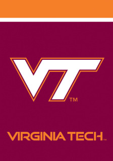 Briarwood Lane Virginia Tech Hokies NCAA Licensed small garden flag with maroon and orange design.