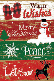 Holiday Season Burlap Garden Flag