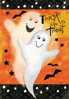 Ghost Duet Halloween Garden Flag