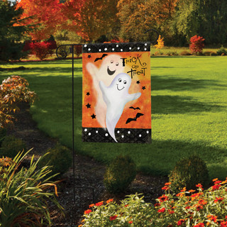 Ghost Duet Halloween Garden Flag