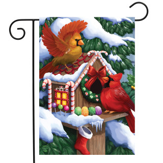 Home For The Holidays Birds Garden Flag