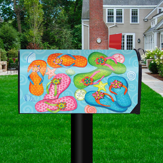Summer Flip Flops Nautical Magnetic Mailbox Cover