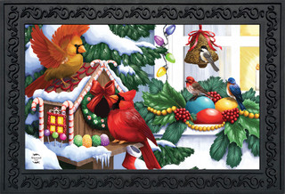 Home For The Holidays Christmas Doormat