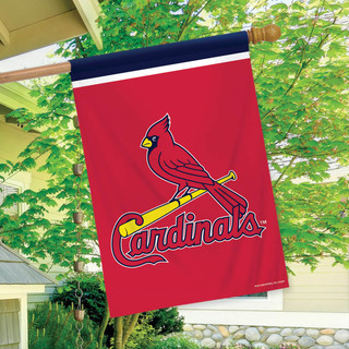 Briarwood Lane St. Louis Cardinals MLB licensed house flag with red, white, and blue colors.