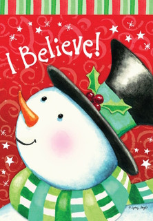 I Believe Christmas House Flag
