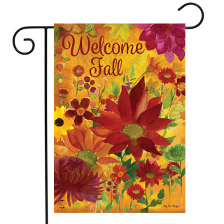 Fall Floral Welcome Garden Flag