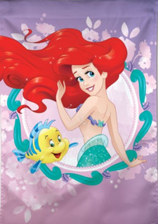 Ariel & Flounder House Flag Ariel & Flounder House Flag