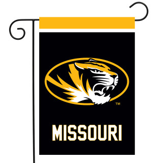 Missouri Tigers NCAA Licensed Garden Flag by Briarwood Lane, official college sports banner display.