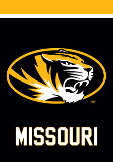 Missouri Tigers NCAA Licensed Garden Flag by Briarwood Lane, official college sports banner for gameday display.