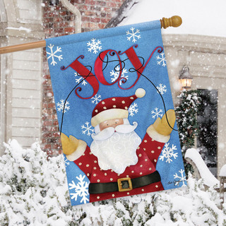 Joy Santa Holiday House Flag