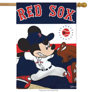 Boston Red Sox MLB Mickey Mouse Baseball House Flag