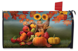 Bountiful Cornucopia Autumn Mailbox Cover