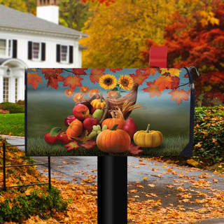 Bountiful Cornucopia Autumn Mailbox Cover