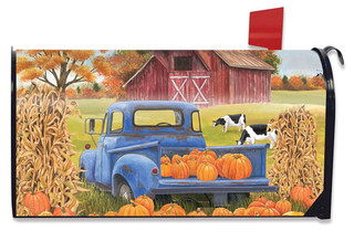 Pumpkin Patch Pickup Autumn Large / Oversized Magnetic Mailbox Cover