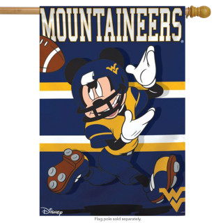 West Virginia University Mountaineers NCAA Mickey Mouse House Flag
