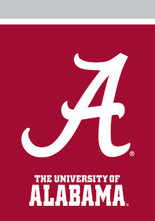 Briarwood Lane Alabama Crimson Tide NCAA Licensed House Flag with large printed University of Alabama logo.