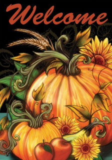 Autumn Harvest Welcome House Flag