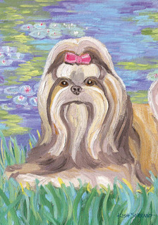 Bonet Shih Tzu Garden Flag