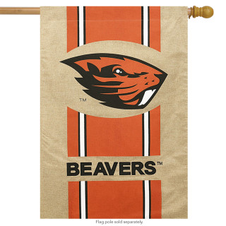 Oregon State Beavers Burlap Licensed NCAA House Flag