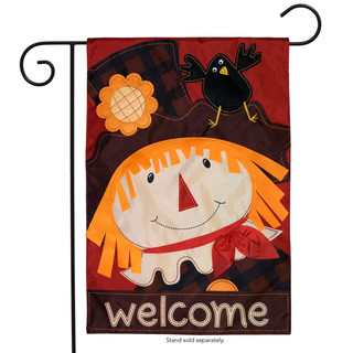 Scarecrow Applique Garden Flag