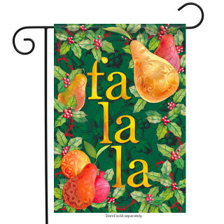 Gilded Christmas Fa La La Garden Flag