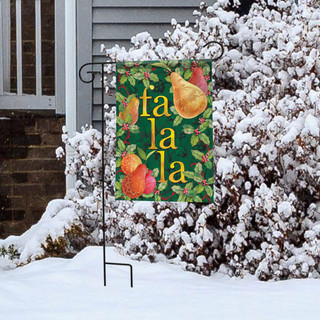 Gilded Christmas Fa La La Garden Flag